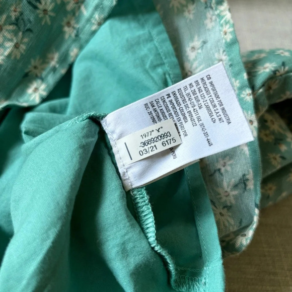 American Eagle AE Floral Tie-Back Mini Dress Mint Size S Festival Boho Coastal - Picture 8 of 8
